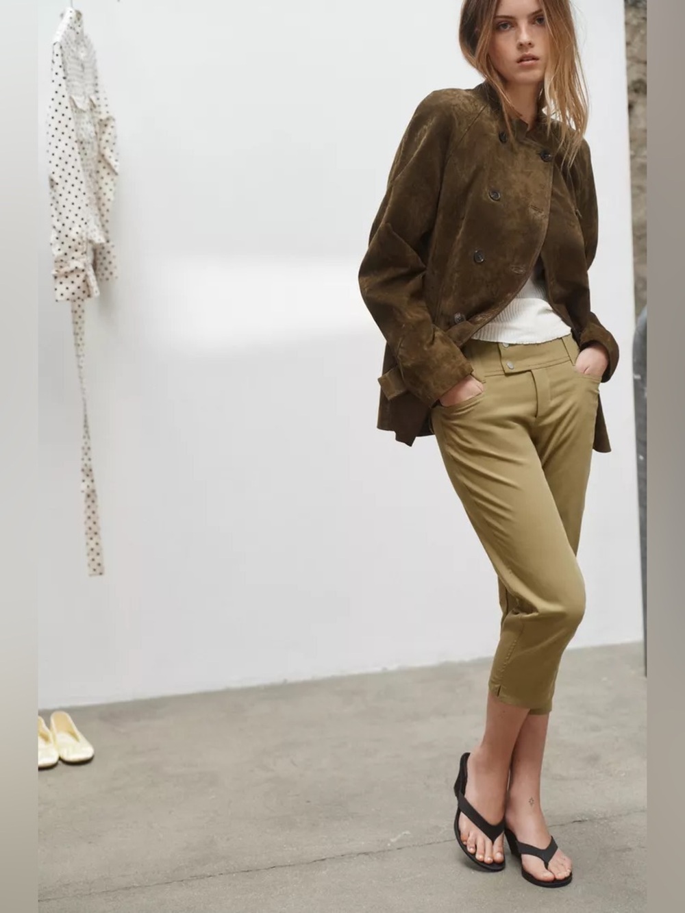 NWT Zara 100% SUEDE LEATHER FITTED JACKET